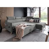 Miuform Svijetlo siva baršunasta sklopiva kutna garnitura (s desnim kutom) Sweet Harmony – | shoptok.hr