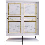 Hanah home ormar Martin 150 White Black Gold Cene