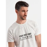 Ombre Men's printed t-shirt with round neckline - white | shoptok.hr