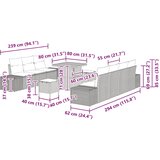  Sjedeća garnitura za vrt 10 kom. Crna poliratan 294 x 62 x 85 cm | Shoptok.si