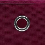 vidaXL Škatle 10 kosov netkano blago 28x28x28 cm temno rdeče | Shoptok.si