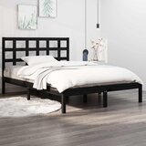  Okvir za krevet od masivnog drva crni 140 x 190 cm | shoptok.hr