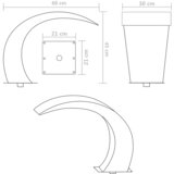  Vrtna fontana s vodopadom za bazen od nehrđajućeg čelika 45x30x60 cm | shoptok.hr