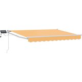 vidaXL Ročna zložljiva senčnica z LED lučmi Peščena, (5000252386) | Shoptok.si
