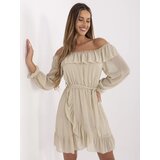 Och Bella Dress-TW-SK-BI-1203.72P-light beige | Shoptok.si