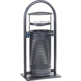 VAR Kombiniran pepelnik s cevnim lokom in strešico, prostornina 65 l, ŠxVxG 580 x 1145 x 380 mm, antično srebrna | Shoptok.si