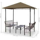  Vrtni paviljon sa stolom 2,5 x 1,5 x 2,4 m smeđe-sivi 180 g/m² | shoptok.hr