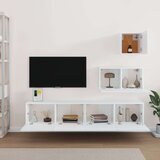  4-dijelni set TV ormarića bijeli od konstruiranog drva | shoptok.hr