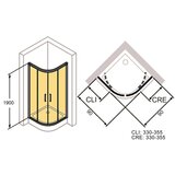 Huppe TUŠ KABINA POLUKRUŽNA R90 VISINA 1900cm | Eponuda.com