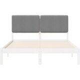  Krevetni okvir s tapiciranim uzglavljem Svijetlo siva Svjetlosiva 205.5 x 165.5 x 84.5 cm | shoptok.hr