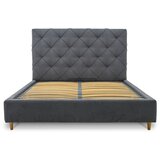 Scandic Sivi tapecirani bračni krevet s prostorom za odlaganje s podnicom 140x190 cm Bee – | shoptok.hr