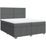  Krevet s oprugama i madracem tamnosivi 200 x 200 cm od tkanine | shoptok.hr
