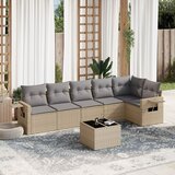vidaXL 7-dijelni set vrtnih sofa od poliratana s jastucima bež | shoptok.hr