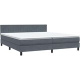 Krevet s oprugama i madracem tamnosivi 180x210 cm baršunasti | Eponuda.com