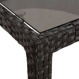  Vrtni stol crni 250x100x75 cm od kaljenog stakla i poliratana | shoptok.hr