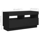 TV ormarić s LED svjetlima crni 260 x 35 x 40 cm | shoptok.hr