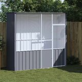 vidaXL Ptičja kletka antracitna 215x78x200 cm pocinkano jeklo | Shoptok.si