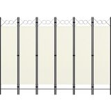 vidaXL Sobna pregrada sa 6 panela krem-bijela 240 x 180 cm Cijene