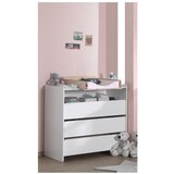 Vipack Bijela niska dječja komoda od masivnog bora s promjenjivim stolom 90x106 cm KIDDY – | shoptok.hr