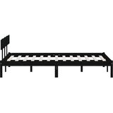  Posteljni okvir črn iz trdne borovine 140x200 cm, (20643454) | Shoptok.si