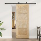 vidaXL drsna vrata s kompletom opreme 73.5x198.5 cm iz trdnega borovega lesa, notranja vrata 'ORKDAL'73.5x198.5x4 cm iz trdnega borovega lesa | Shoptok.si
