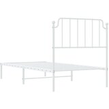 Metalni okvir za krevet s uzglavljem bijeli 90 x 190 cm | shoptok.hr