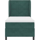  Krevet s opruga kutije Tamnozelena 200 x 90 cm Baršun | shoptok.hr
