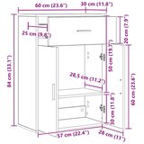  Komoda boja hrasta sonome 60x30x84 cm konstruirano drvo | shoptok.hr