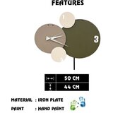 WALLXPERT dekorativni metalni zidni sat felah 2 multicolor | ePonuda.com