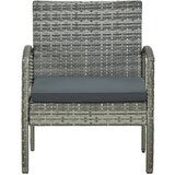 Maison Chic Vrtni Stoli - Stol za vrt z blazino poli ratan siv JS778, (21878789) | Shoptok.si