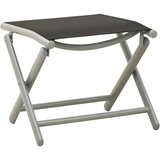 vidaXL Sklopivi oslonac za noge crno-srebrni od tekstilena i aluminija | shoptok.hr