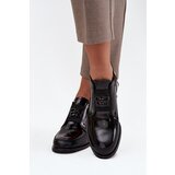 VINCEZA Patent Leather Leather Women's Shoes Low Heel With Decorative Detail | Shoptok.si