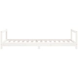  Otroški posteljni okvir bel 90x190 cm trdna borovina, (20787652) | Shoptok.si