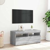 TV ormarić s LED svjetlima boja sivog hrasta sonome 90x35x40 cm | shoptok.hr