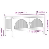 TV ormarić crni 105 x 35 x 50 cm od stakla i čelika | shoptok.hr