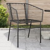  The Living Store Vrtni stol 2 kosa črne barve poli ratan - Vrtni Stol, (21478195) | Shoptok.si