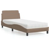  Krevet s madracem boja cappuccina 90 x 200 cm od umjetne kože Cijene