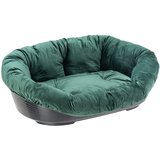  Set Ferplast košare Siesta Deluxe s navlakom Sofà baršun zelena - Veličina 12: D 114 x Š 83 x V 37 cm | shoptok.hr