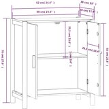  Komoda crna 62 x 38 x 70 cm od konstruiranog drva | shoptok.hr