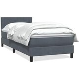 Box Spring krevet s madracem tamno sivi 80x210 cm baršun Cene