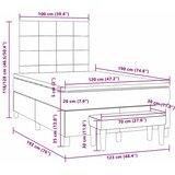  box spring s madracem tamnosmeđi 120 x 190 cm od tkanine | shoptok.hr