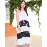 Resti White floral dress PLUS SIZE - Clothing | Shoptok.si