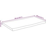 Stolna Mizna plošča 90x40x2,5 cm naraven rob trden mangov les | Shoptok.si