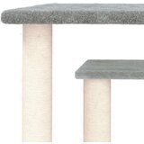 vidaXL Mačji praskalnik s ploščadjo svetlo siv 50 cm | Shoptok.si