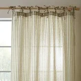 Zelena zavesa 140x229 cm Zanzibar Woven Stripe –