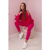 Kesi Set of sweatshirt with bow on sleeves and fuchsia leggings | shoptok.hr