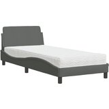 vidaXL Postelja z vzmetnico temno siva 90x200 cm blago, (21166087) Cene