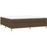  Krevet s oprugama i madracem tamnosmeđi 200x200 cm od tkanine | shoptok.hr