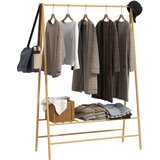 HOMCOM garderobni stojalnik bambus 116D x 43,5Š x 160V cm naravni les, (5000242251) | Shoptok.si