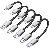 AVIZAR Paket 5x Mini Kablov USB na USB-C 15cm CarPlay, Android Auto, Polnilna Postaja, Siva, (5000191881) | Shoptok.si